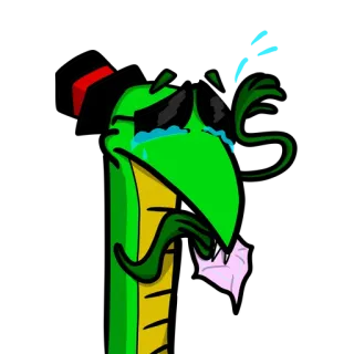 😢 400f448d dessin animé, serpent, pleurer, triste, larmes, expression, émotion, animation telegram sticker