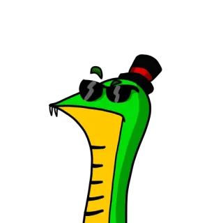 😒 5de80963 serpent, dessin animé, cool, lunettes de soleil, animal, reptile telegram sticker