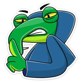 🤫 6f1c9057 绿色, 生物, 搞笑, 卡通, 角色 telegram sticker