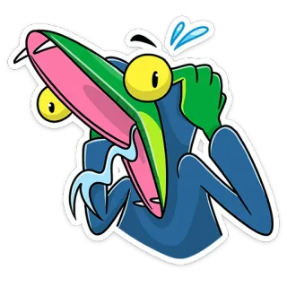 😱 80eec89b 卡通, 人物, 贴纸, 动画, 搞笑 telegram sticker