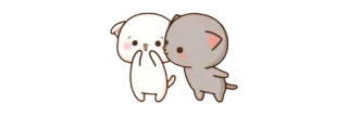 💞 bc7ea55c การ์ตูน, น่ารัก, สัตว์, จูบ, มิตรภาพ telegram sticker