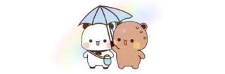 💞 f0de004e หมี, รุ้ง, น่ารัก, ร่ม telegram sticker