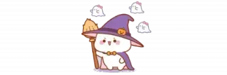 💞 f58c342e ฮาโลวีน, น่ารัก, แม่มด, ผี, การ์ตูน, เทศกาล telegram sticker