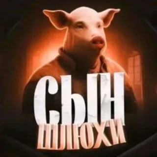 🌟 fb0cfb0b СЫН ШЛЮХИ Schwein, Beleidigung, Russisch telegram sticker