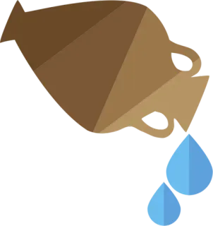 ♒ 0735292a aquarius, zodiac, astrology, water, pitcher, symbol telegram sticker