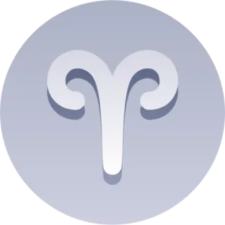♈ 0feb0726 aries, zodiac, astrology, symbol, horoscope telegram sticker