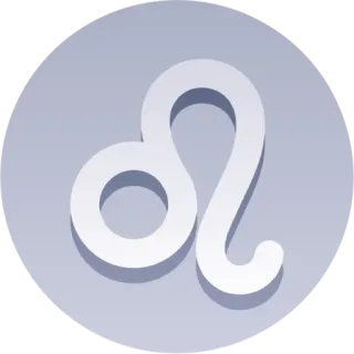 ♌ 95c7a15d leo, astrology, zodiac sign, symbol, horoscope telegram sticker