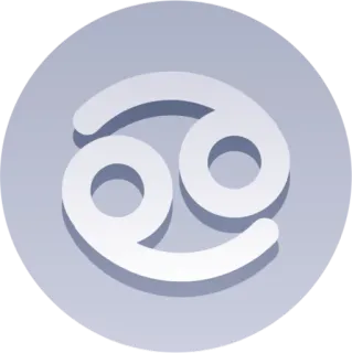 ♋ b561d562 astrology, cancer, zodiac sign, crab telegram sticker