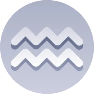 ♒ e91e8d44 aquarius, zodiac sign, astrology, water bearer telegram sticker