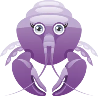 😛 a04cfde6 kepiting, makhluk laut, laut, binatang, kartun, lucu, ungu, krustasea telegram sticker