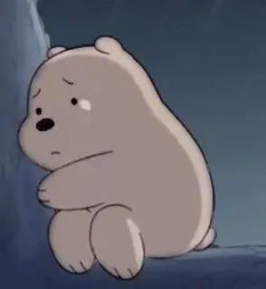 💈 17ea7a8d Ice Bear We Bare Bears urso, desenho animado, triste, urso polar, We Bare Bears telegram sticker