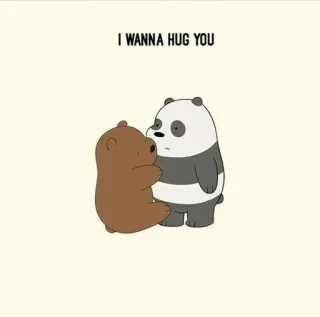 💈 1ed72476 I WANNA HUG YOU urso, abraços, desenho animado, fofo, amor, amigável telegram sticker