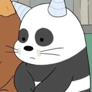 🙂 54123265 Panda We Bare Bears Desenho animado, Animal, Panda, Urso, Ferido, Enfaixado telegram sticker