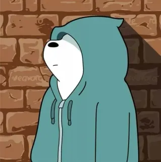 💈 a6be3ea8 urso, desenho animado, moletom com capuz, animal, personagem telegram sticker
