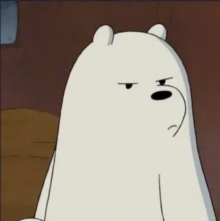 💈 e99a9199 Ice Bear We Bare Bears urso polar, we bare bears, urso, desenho animado telegram sticker