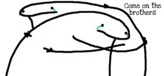 🫂 1740633a Come on the brothers florkofcows, 棒人間, 兄弟 telegram sticker