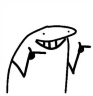 😜 1c56b9c4 棒人間, 指ピストル, ミーム, イラスト, 面白い telegram sticker