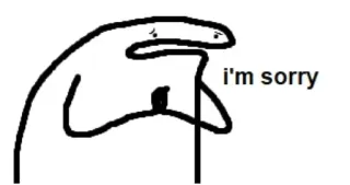 🙌 23380d59 i'm sorry 謝罪, 悲しい, ごめん, 表情, 感情 telegram sticker