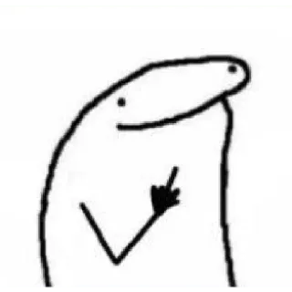 🙂 8e3fa4c1 棒人間, 中指, 攻撃的, ジェスチャー telegram sticker