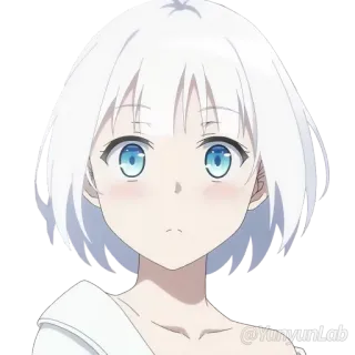 😳 03ed2439 YunyumLab anime, meisje, portret, schattig, animatie, personage, sticker telegram sticker
