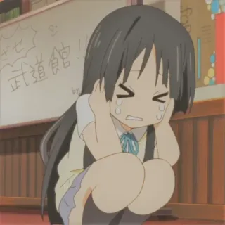 😖 1e55f126 Anime, Huilend, Verdrietig, Meisje, Emotioneel telegram sticker