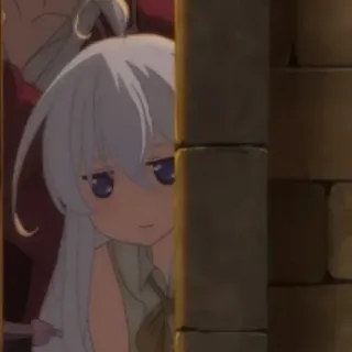 👀 48ac42d7 Anime, Meisje, Leuk, Personage, Cartoon, Wit haar telegram sticker