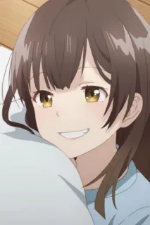 😏 947a8051 anime, meisje, glimlachend, schattig telegram sticker