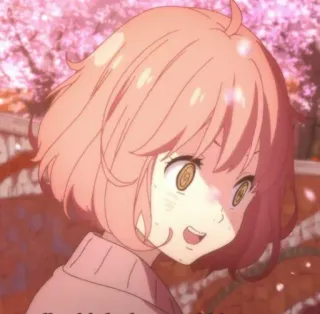 😵‍💫 acca2082 You didn't have to cut me off anime, meisje, roze haar, citaat, songtekst telegram sticker