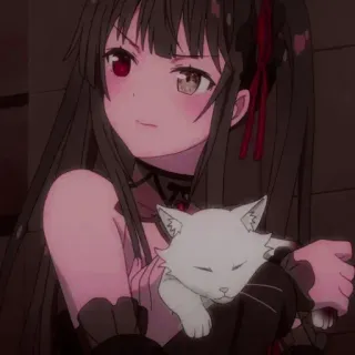 😠 c0d9b23c Anime, Meisje, Kat, Leuk, Kawaii telegram sticker