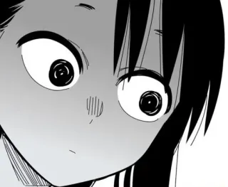 😓 dd2a4e7e Anime, Manga, Gezichtsuitdrukking, Meisje, Cartoon, Zwart-wit telegram sticker