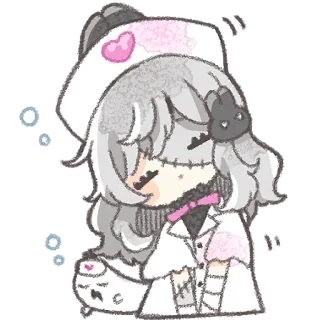 ☺️ 95811b31 Anime, Pielęgniarka, Postać, Słodkie, Naklejka telegram sticker