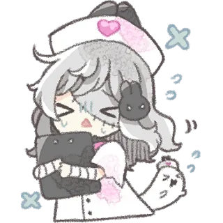 😖 a889405f Anime, Pielęgniarka, Słodki, Szpital, Medyczny telegram sticker