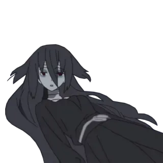 😦 5bfce62d anime, gothic, female, woman, cartoon, girl telegram sticker