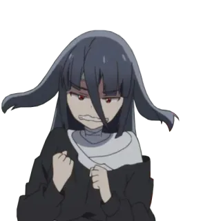 😡 884919f8 anime, girl, angry, frustrated, cartoon, character, animated telegram sticker