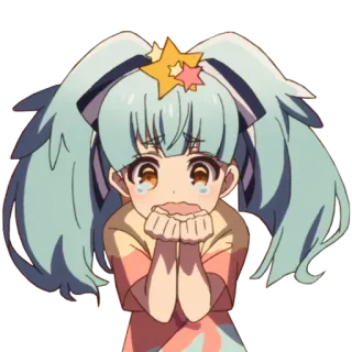 😢 2e1ea7bd Sakura Minamoto Zombie Land Saga アニメ, ゾンビ, 女の子, 涙, かわいい, 泣く, アイドル telegram sticker