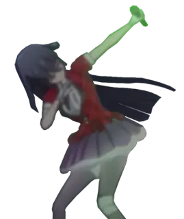 😏 aed453d5 アニメ, ダブ, 女の子, 制服, 赤, スカート, ポーズ telegram sticker