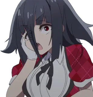 😒 cf116005 アニメ, 女の子, 表情, 悲しい, 泣く telegram sticker