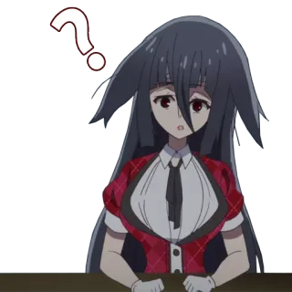 ❓ e36b1758 アニメ, 質問, 困惑, 女の子, 漫画, アニメーション telegram sticker