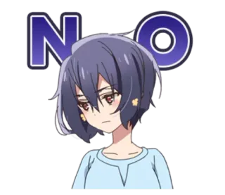 ❌ 40854460 NO Anime, No, Chica, Expresión, Desacuerdo telegram sticker