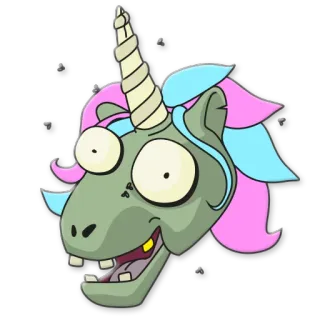 😀 be8b4967 僵尸, 独角兽, 幻想, 怪物, 生物, 不死生物 telegram sticker