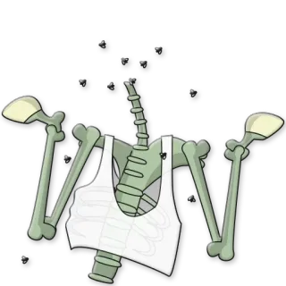 🤯 eaf307b7 骷髅, 骨头, 恐怖, 吓人, 万圣节 telegram sticker