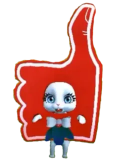 👍 8b255c92 ウサギ, バニー, 漫画, 動物, 応援グッズ, いいね telegram sticker