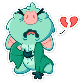 💔 0ef6485e 슬픈, 상심, 울음, 감정적인, 화난, 만화, 스티커 telegram sticker