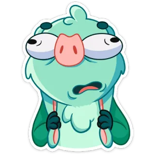 😳 78a1c60d 만화, 괴물, 귀여운, 웃긴, 표정 telegram sticker