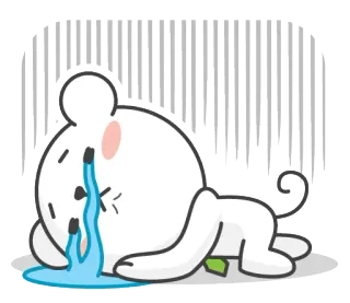 😭 12e1779f piangere, triste, cartone animato, lacrime, emozione, angosciato, bianco, personaggio telegram sticker