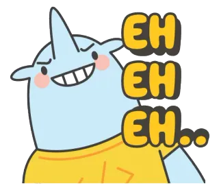 😏 1a99f33c EH
EH
EH.. Cartone animato, Carino, Divertente, Eh, Personaggio, Espressione, Umorismo telegram sticker