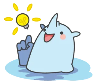 💡 24a11299 Cartone animato, Idea, Lampadina, Carino, Mascotte, Personaggio telegram sticker