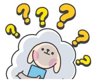 😮 cf4465ca domanda, confuso, incerto, pensando, domande, animale, cartone animato, personaggio telegram sticker