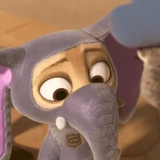 🍂 451679b0 JUNIOR ZPD OFFICER elefante, oficial, animal, polícia, uniforme, ZPD, desenho animado whatsapp sticker