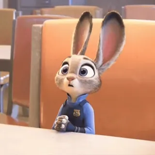🍂 b082ee34 Judy Hopps Zootopia polícia, coelho, desenho animado, oficial, animal, uniforme, Judy Hopps whatsapp sticker